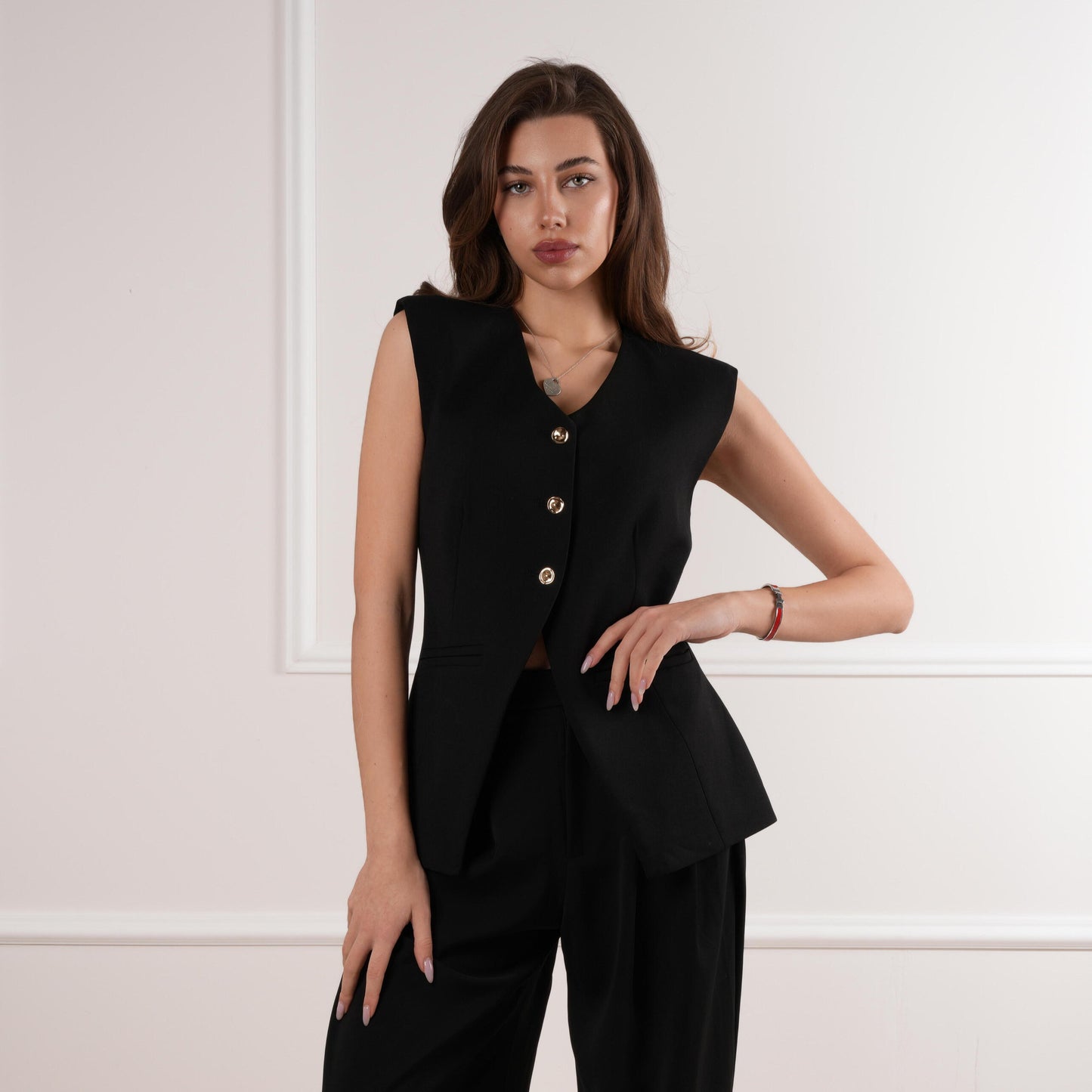 Μαύρο Structured Γιλέκο - Black Tailored Vest