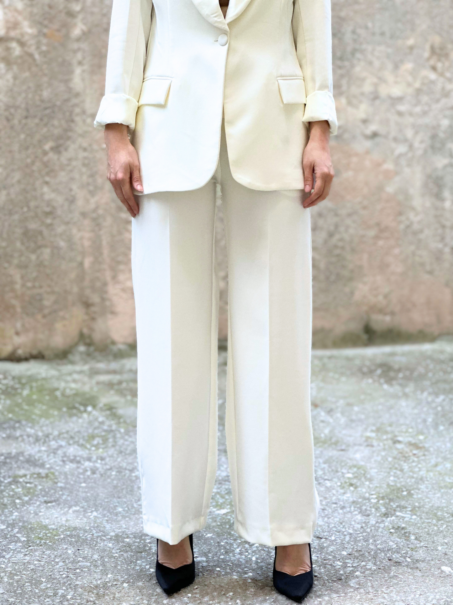 Λευκό Σετ Κουστουμιού - White Tailored Suit