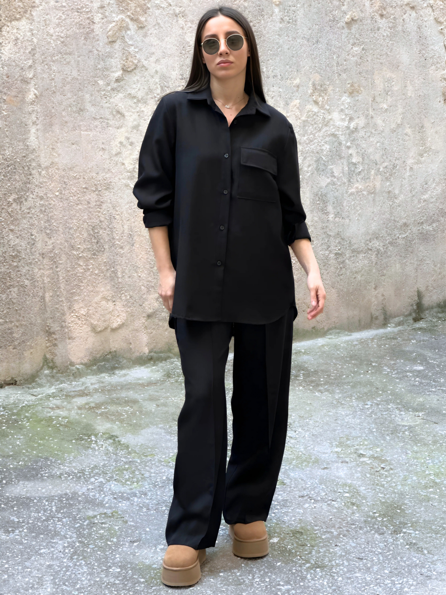 Μαύρο Oversized Σετ - Black Oversized Set