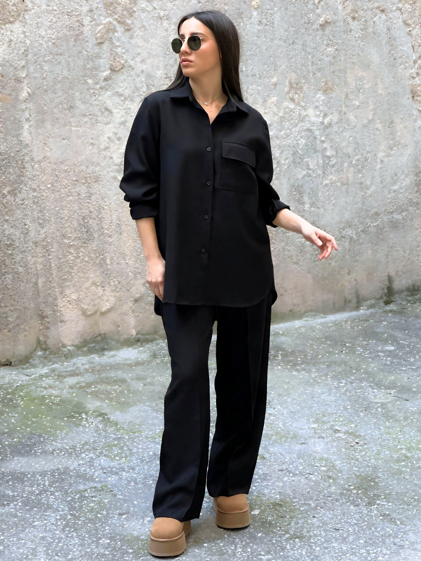 Μαύρο Oversized Σετ - Black Oversized Set